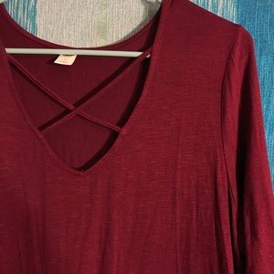 MAROON TUNIC LONG SLEEVE